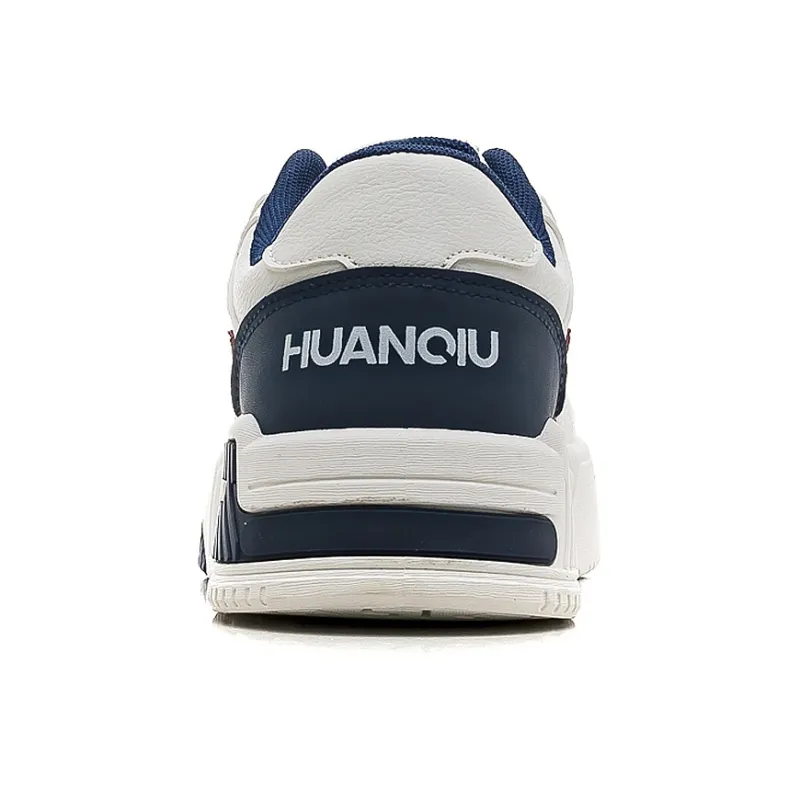 HUANQIU Slip Resistant Shock Absorbers With Abrasion Resistant Properties Low Top Skateboard Shoes Men's Red Blue-3