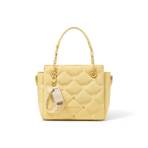 CNOLES Microfiber Leather Shoulder Bag, Crossbody Bag, Lady Dior Bag Regular Women's Egg White Yellow