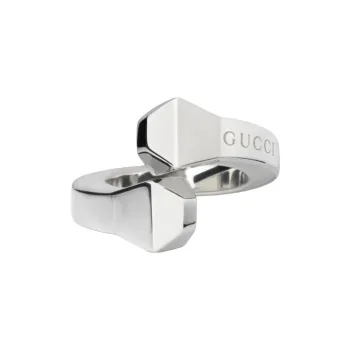GUCCI 925 Sterling Silver Rings Unisex Silver