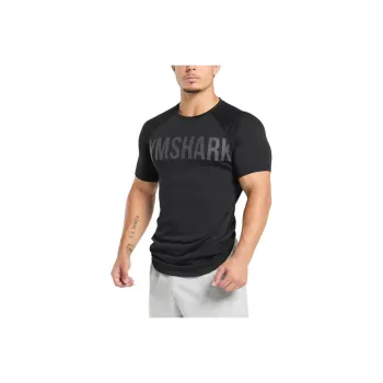 GYMSHARK T Shirt Men's Black/Agate Gray