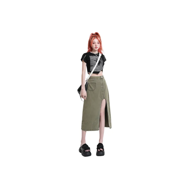 Zomuros Denim Long Skirt Women's-6