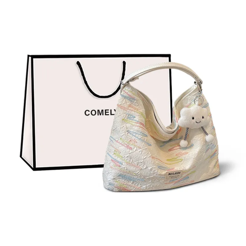 COMELY Fabric One Shoulder Crossbody Backpack Tote Regular Women's Ecru-0