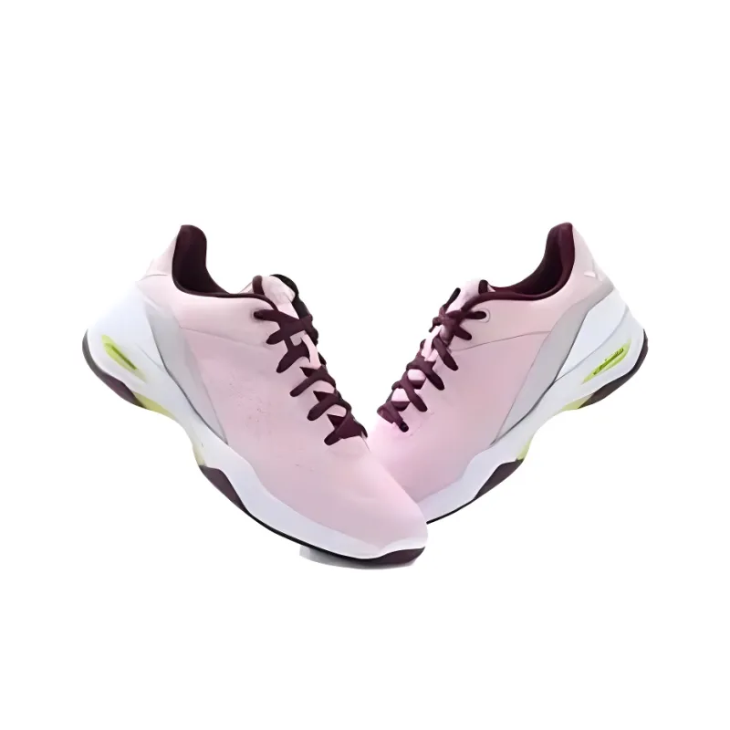 VICTOR Durable Breathable Low Top Badminton Shoes Women's Gray Pink-3