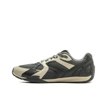 LiNing Film Retro Slip Resistant, Abrasion Resistant, Lightweight Low Top Casual Shoes Men's Gray Green