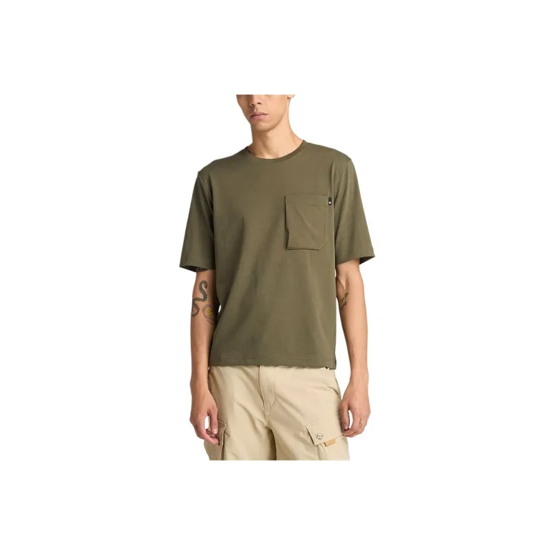 Timberland SS25 T Shirt Men's Army Green-2