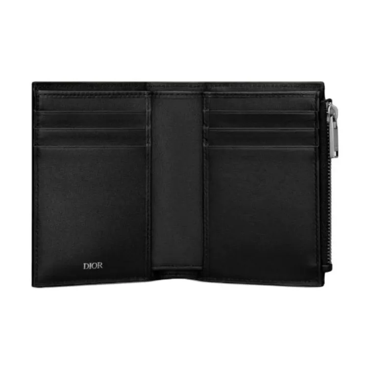 DIOR Bifold Design Card Holder Men's Black-3