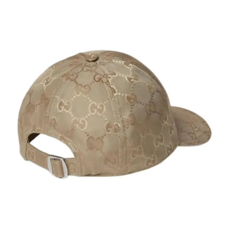GUCCI Nylon Baseball Caps Unisex Beige-2