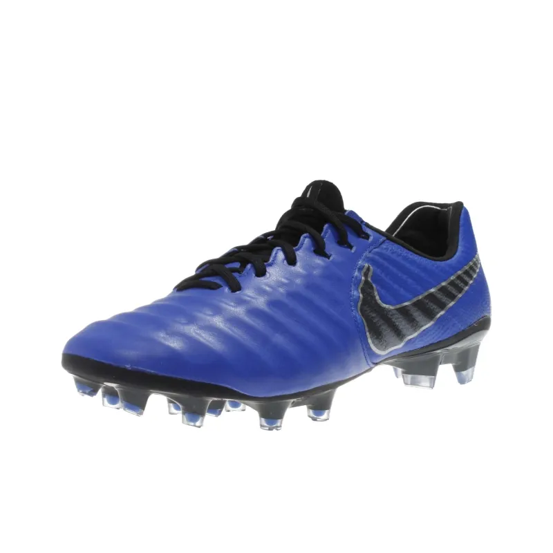 Nike Tiempo Legend 7 Elite FG Rubber Long Studs Cushioning, Wear Resistant Soccer Shoes Unisex Blue-2