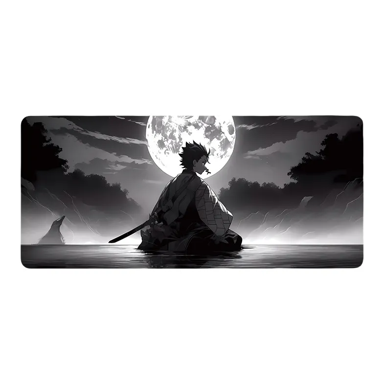 DANYIN Black White Anime Extra Large Minimalist Style Premium Desk Mat For Anime Esports Office, Washable Mouse Pads-63