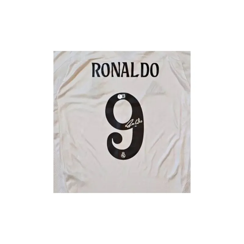 Three For Real Madrid Team Jersey Exquisite Mounting, Outer Frame Approx. 65x85cm-3
