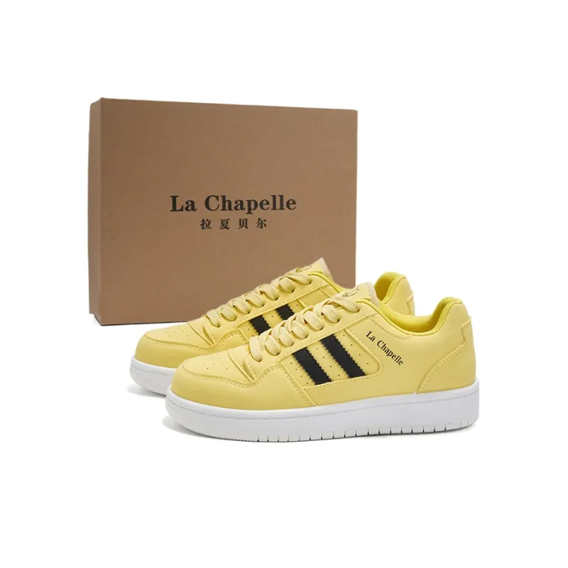 La Chapelle Low Top Skateboard Shoes Women's Yellow-0