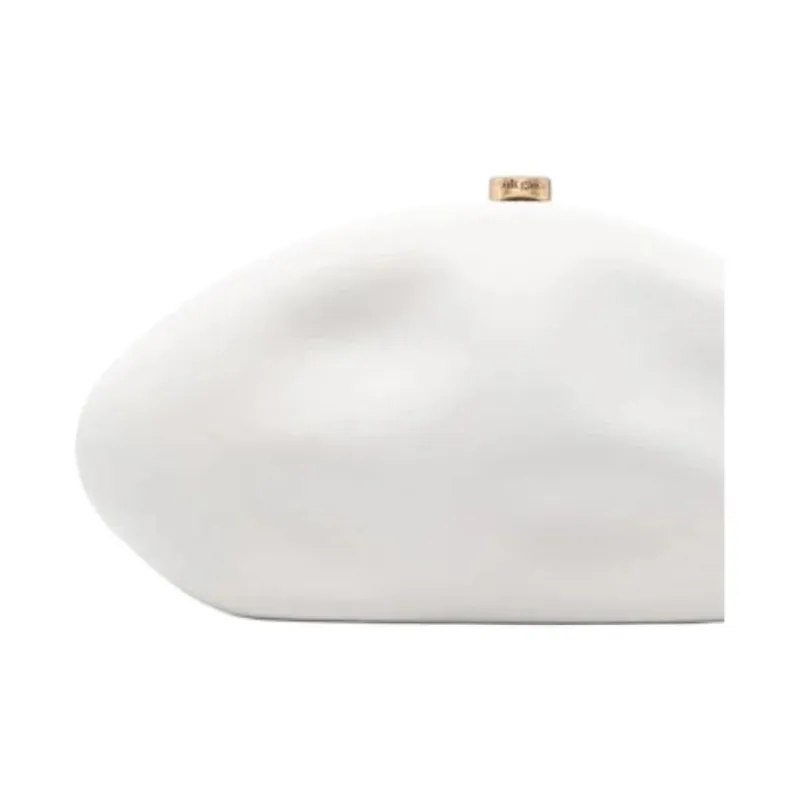 CULT GAIA Sheepskin Clutch Women's White-1