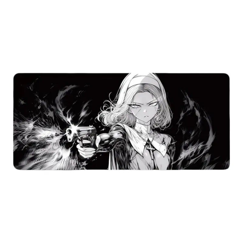 DANYIN Black White Anime Extra Large Minimalist Style Premium Desk Mat For Anime Esports Office, Washable Mouse Pads-9