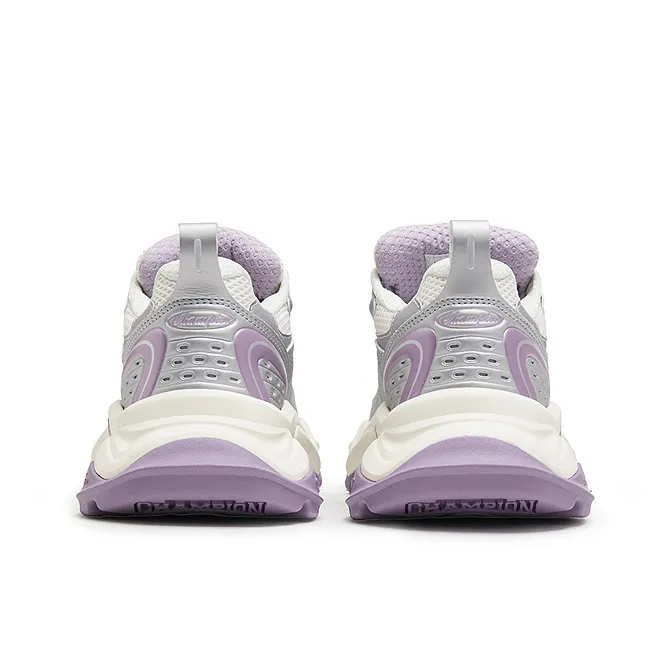 Champion Tooth Shark 2.0 Balance Low Top Chunky Sneakers Women's Silver White/Gray Tone Grape Purple-2