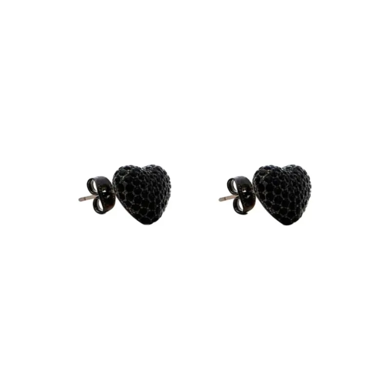 MARC JACOBS Brass Plated, Glass Stone, Crystal Earrings Unisex Black-1