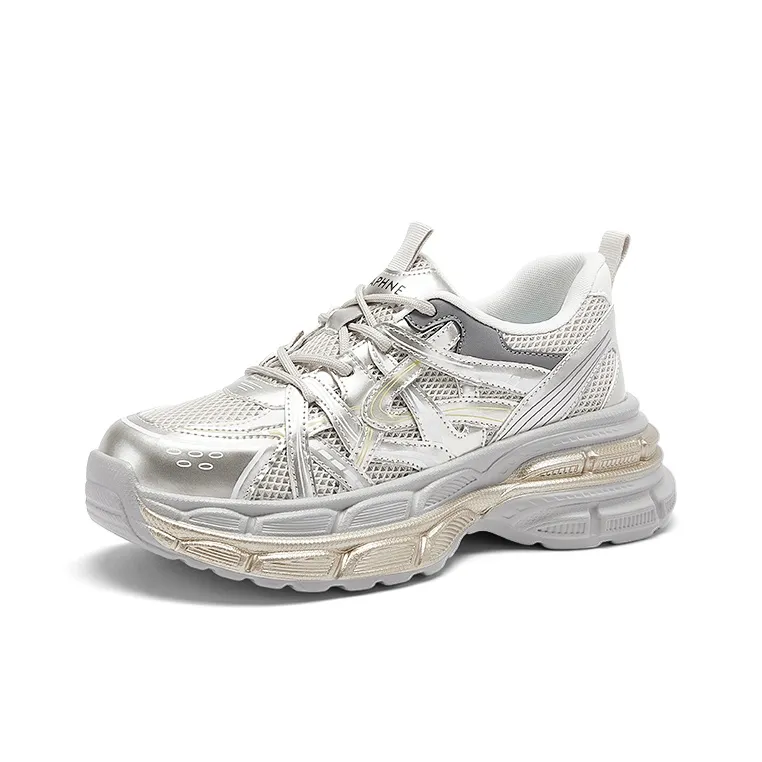 DAPHNE Low Top Chunky Sneakers Women's Gold-1