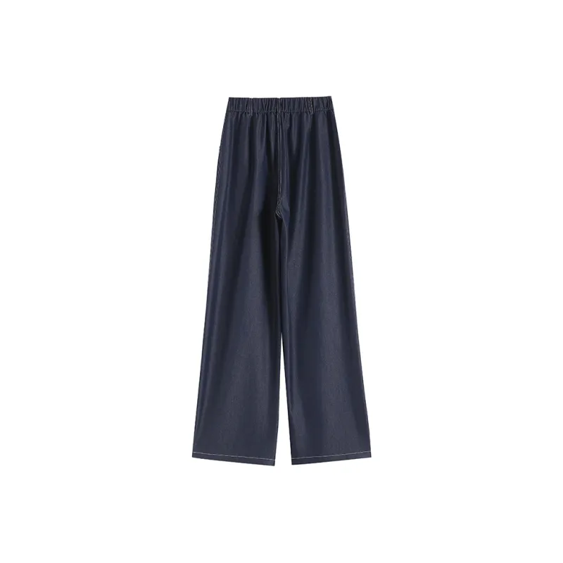 AHDO Casual Pants Women's Denim Blue-1