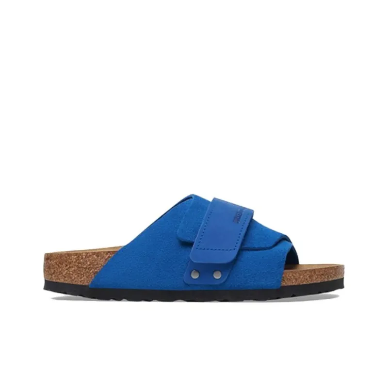 Birkenstock Kyoto Abrasion Resistant Slide Slippers Unisex Blue Regular Loose Fit-1