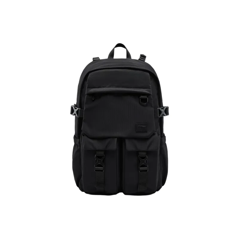LiNing Sports Life Collection Polyester Backpack Unisex Black-0