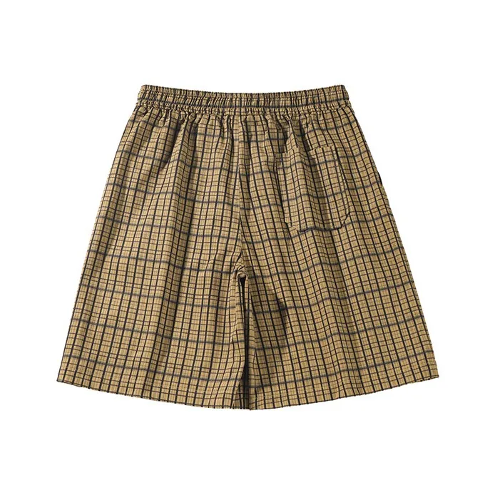 VESIBO Casual Shorts Unisex Khaki-1
