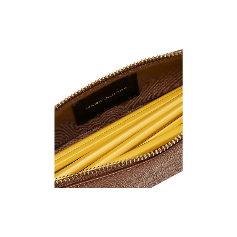 MARC JACOBS Leather Travel Storage Bag Unisex Nut Brown-3