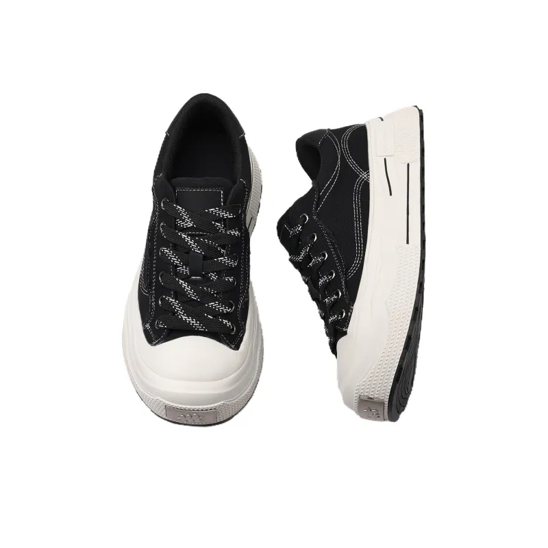 Kalinsd 1971 Low Top Skateboard Shoes Men's Black-4