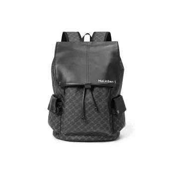 Mulinsen PU Backpack Unisex Pattern Black