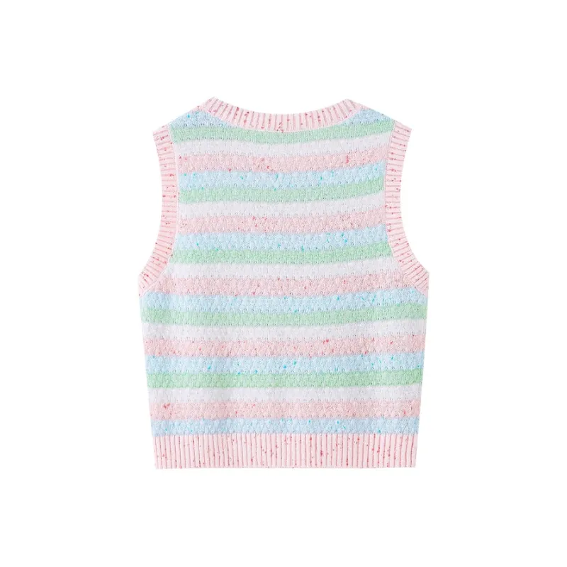 SHUIYUNJIAN Tank Tops Women's Army Green Stripes-1