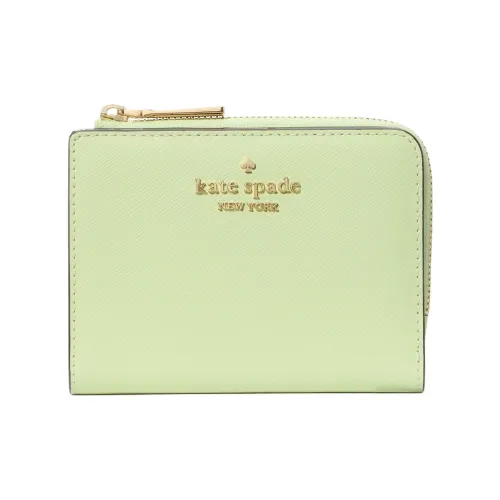 Kate Spade Leather Wallet Trumpets Women's Matcha