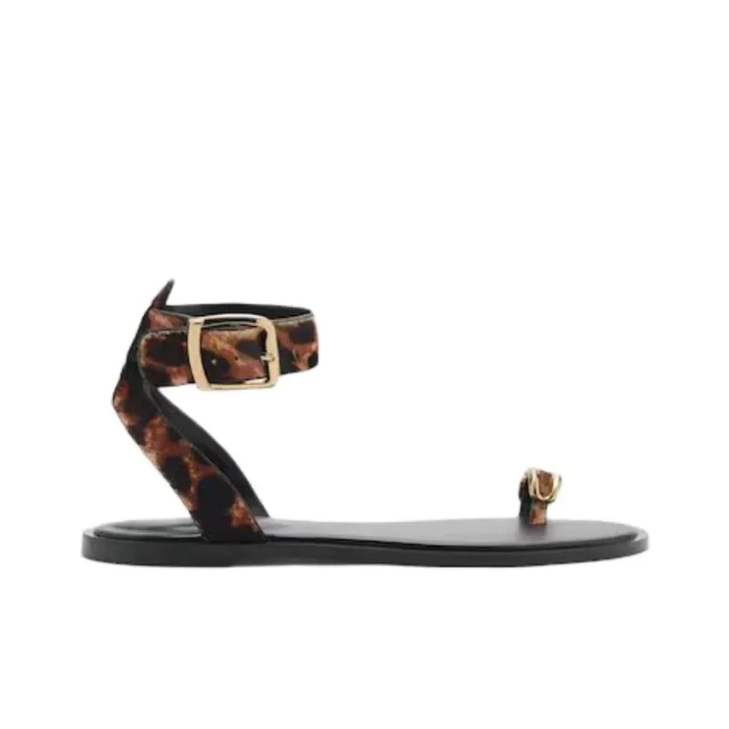 MANGO One Strap Sandals Women's Black-1