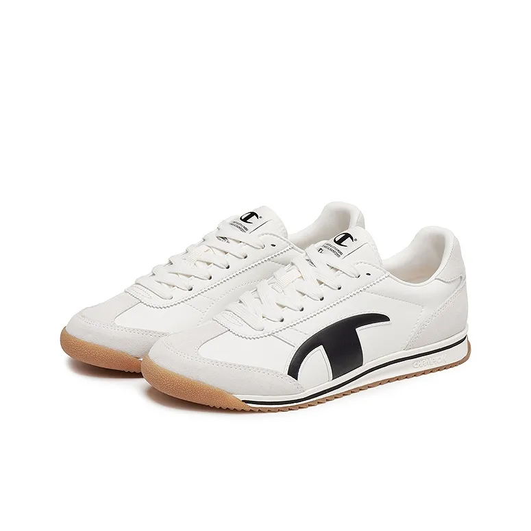 Champion Light Hop Jogging Balance Low Top Casual Shoes Men's Milk White/Black-2