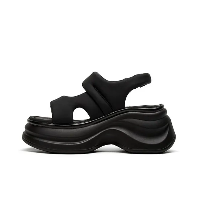 DAPHNE Beach Sandals Women's Black, White-0