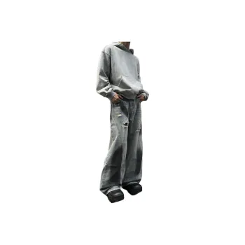 TAOKK Jeans Unisex Black