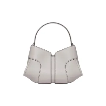 ZESH Cow Leather Handbag Trumpets Women's Porcelain Gray