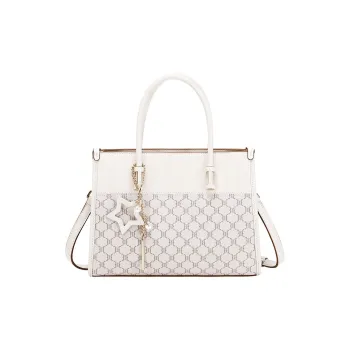 PESASRIE PVC Tote Bag, Shopping Bag, Shoulder Bag, Handbag Regular Women's Ecru