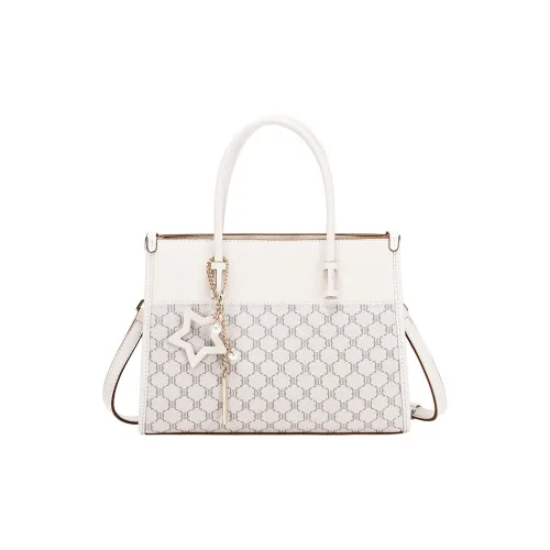 PESASRIE PVC Tote Bag, Shopping Bag, Shoulder Bag, Handbag Regular Women's Ecru