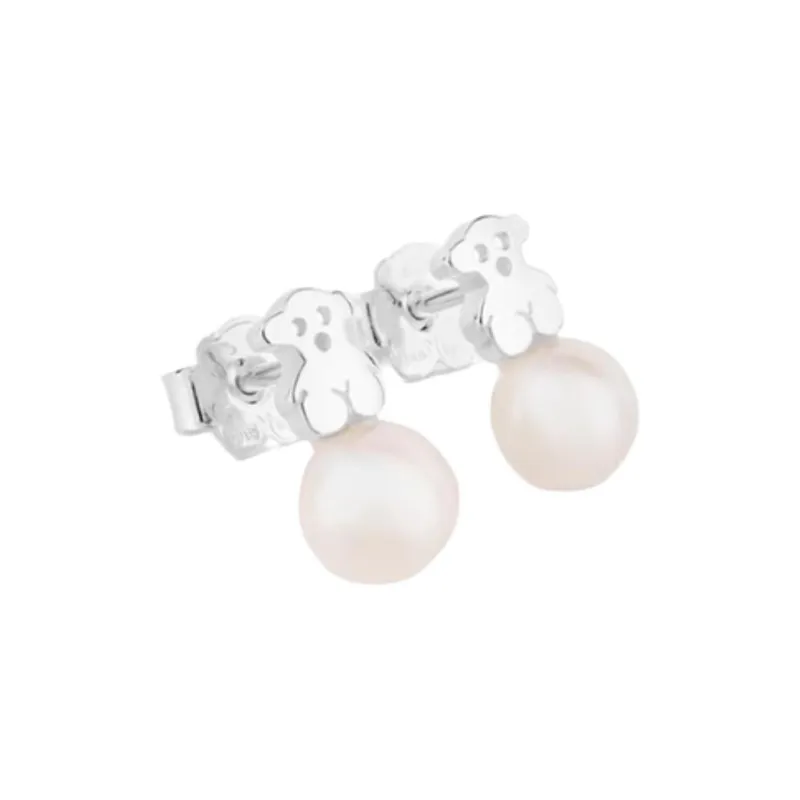 TAOSIXIONG 925 Sterling Silver Stud Earrings Women's Silver-2