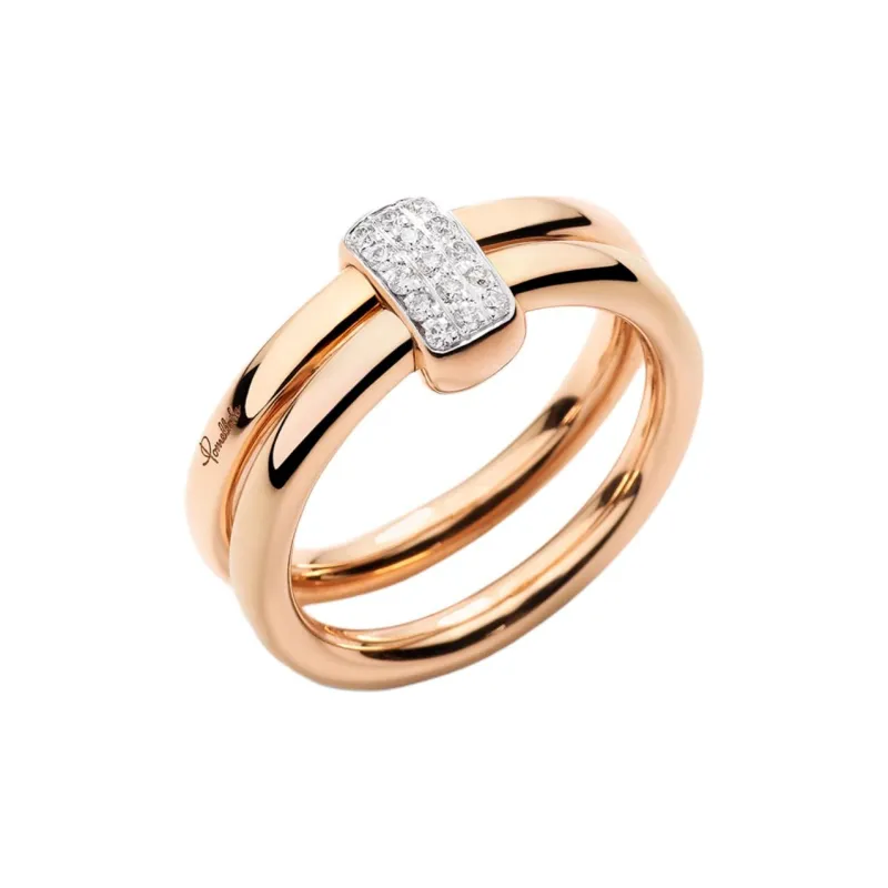 POMELLATO Diamond Rings Unisex Rose Gold-1