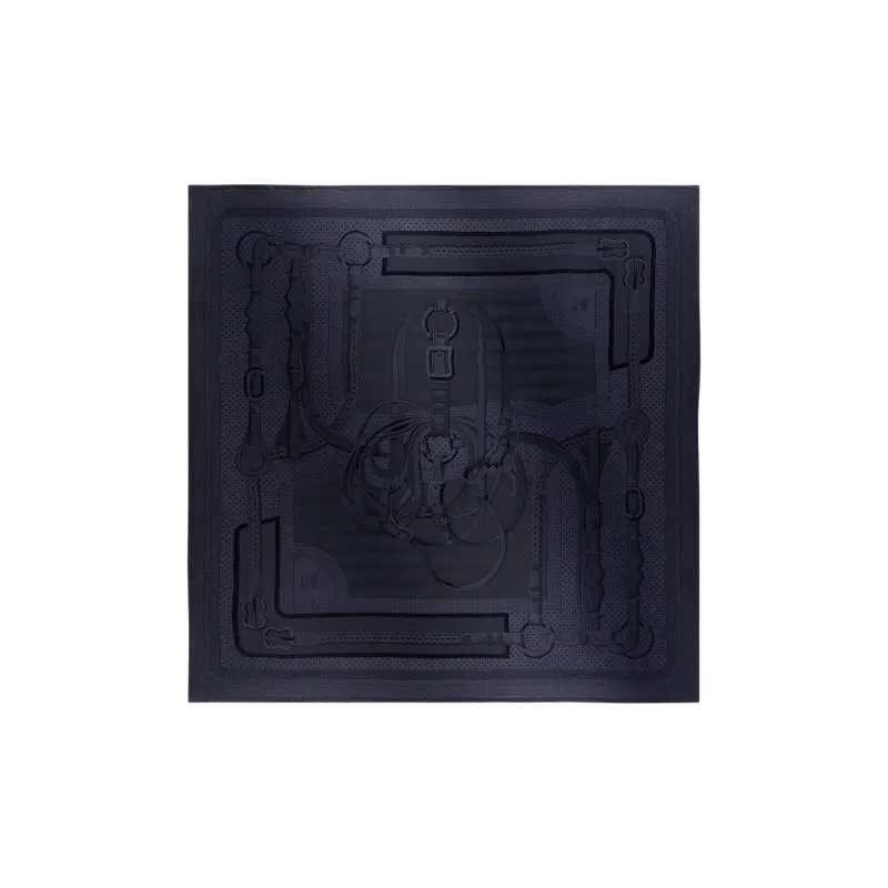 HERMES Silk Scarves Women's Marine Blue-1