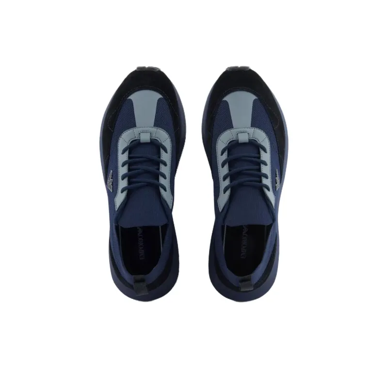 EMPORIO ARMANI Low Top Casual Shoes Men's Blue-3