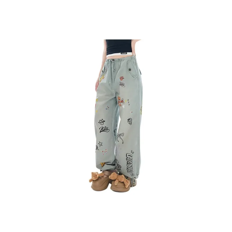 LALABOBO Jeans Women's Gray-1