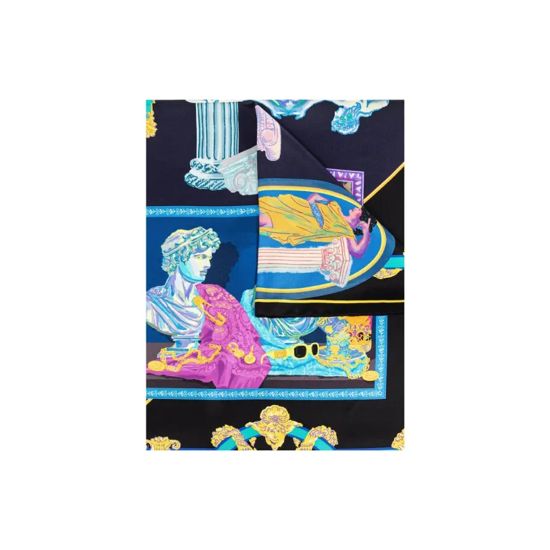 VERSACE Artwork Printed Square Shape Foulard-2