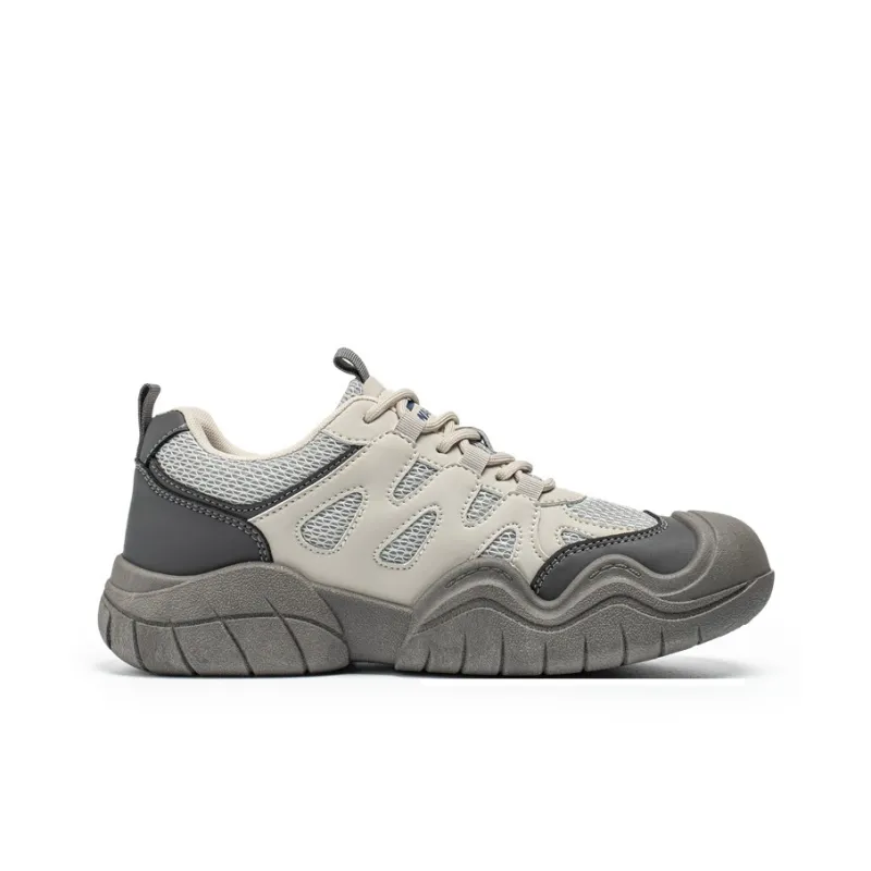Warrior Slip Resistant, Breathable, Lightweight Low Top Hiking Shoes Men's Dark Beige Gray-1