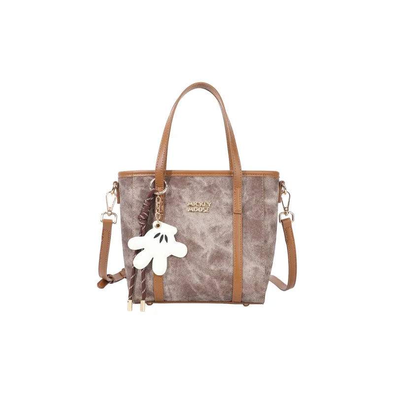 MESUCA ×Disney Mickey Series Synthetic Leather Basket Bag, Shoulder Bag, Crossbody Bag, Handbag Women's-13