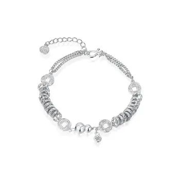 UZIID S 999 Fine Silver Pure Silver Bracelets Women's