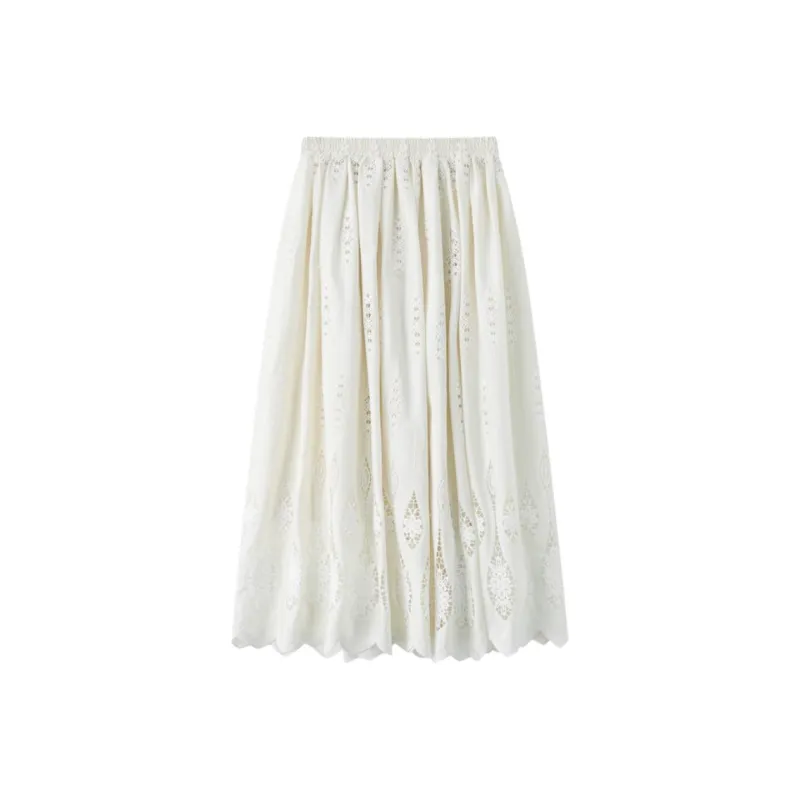 SHUXI Casual Long Skirt Women's-5