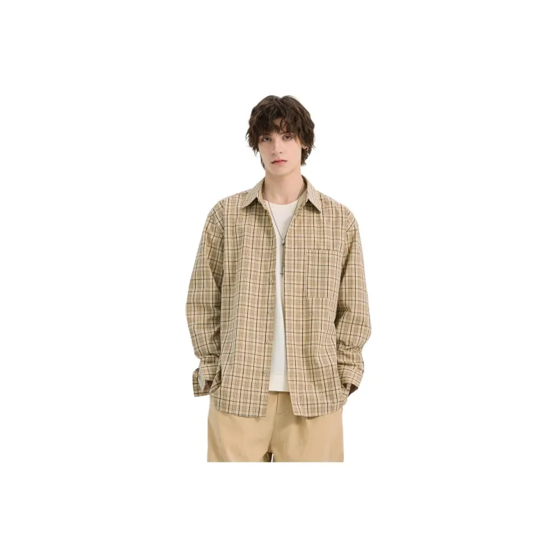 WILD LEADER Shirts Men Khaki[CW51585A24]-0