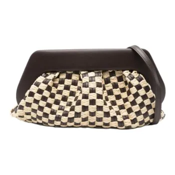 THEMOIRE Nylon Clutch Women's Cedar Brown