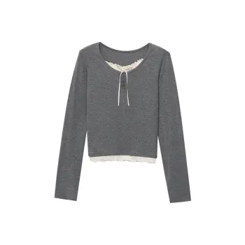 CHARM PICK T Shirts Women's Gray