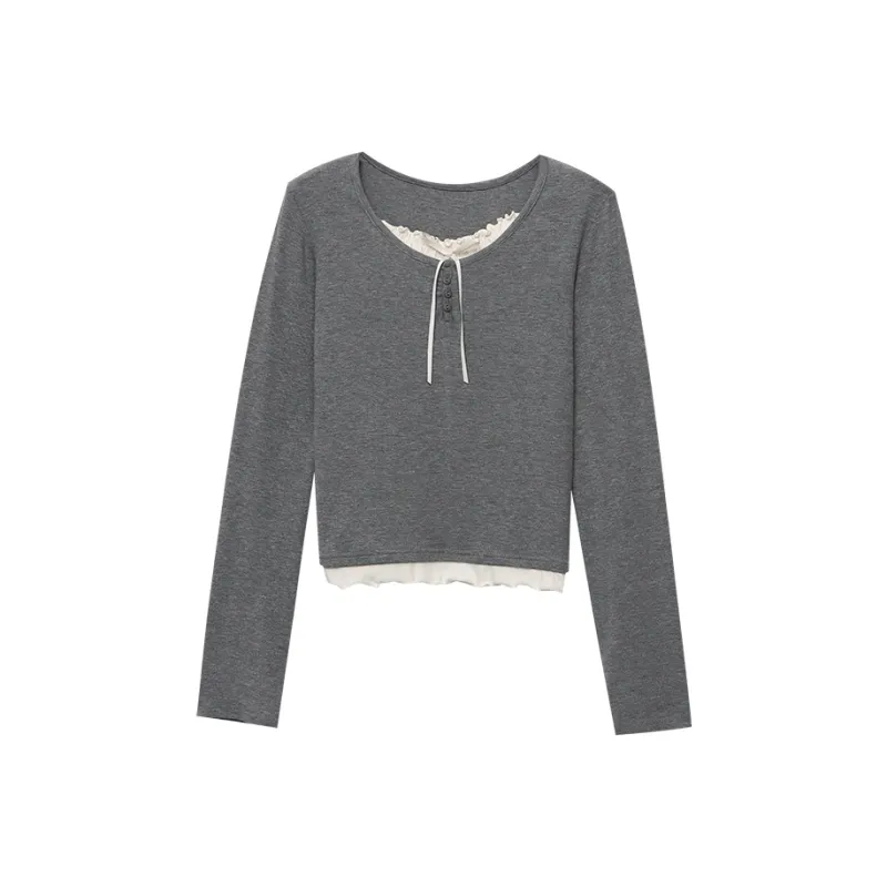 CHARM PICK T Shirts Women's Gray-0